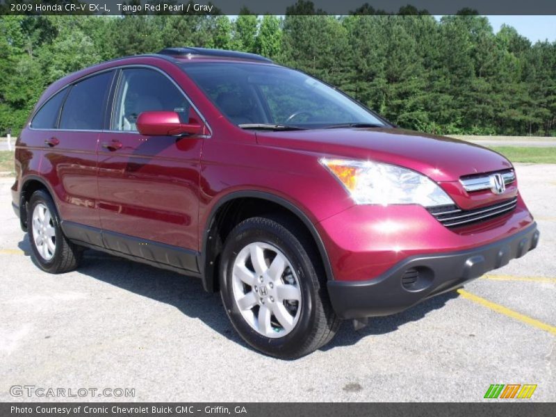 Tango Red Pearl / Gray 2009 Honda CR-V EX-L
