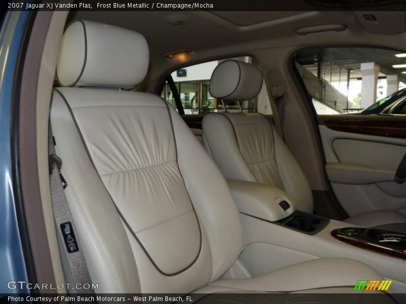 Frost Blue Metallic / Champagne/Mocha 2007 Jaguar XJ Vanden Plas