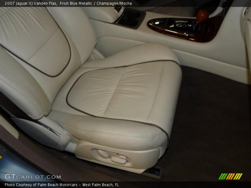 Frost Blue Metallic / Champagne/Mocha 2007 Jaguar XJ Vanden Plas
