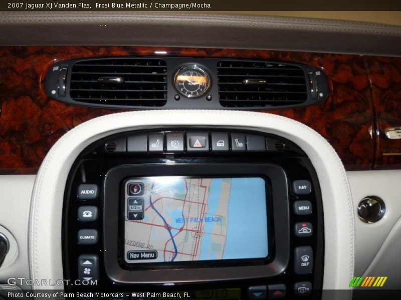 Frost Blue Metallic / Champagne/Mocha 2007 Jaguar XJ Vanden Plas
