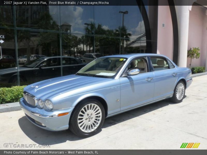 Frost Blue Metallic / Champagne/Mocha 2007 Jaguar XJ Vanden Plas