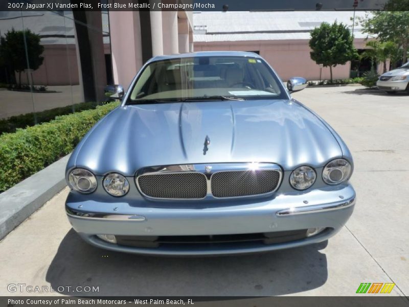 Frost Blue Metallic / Champagne/Mocha 2007 Jaguar XJ Vanden Plas
