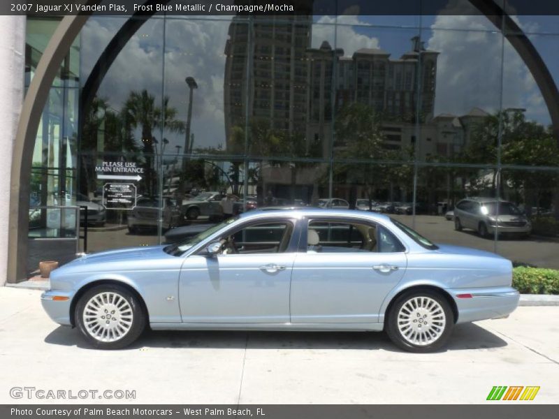 Frost Blue Metallic / Champagne/Mocha 2007 Jaguar XJ Vanden Plas