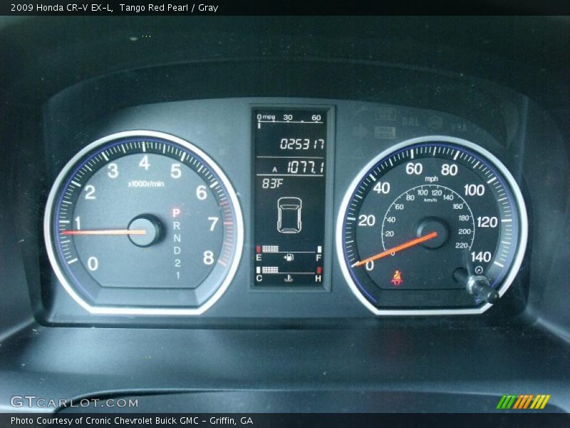 Tango Red Pearl / Gray 2009 Honda CR-V EX-L