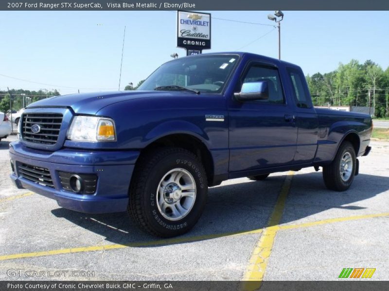Vista Blue Metallic / Ebony/Blue 2007 Ford Ranger STX SuperCab