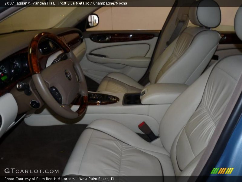 Frost Blue Metallic / Champagne/Mocha 2007 Jaguar XJ Vanden Plas