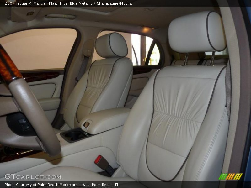 Frost Blue Metallic / Champagne/Mocha 2007 Jaguar XJ Vanden Plas