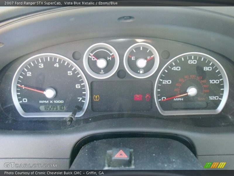 Vista Blue Metallic / Ebony/Blue 2007 Ford Ranger STX SuperCab