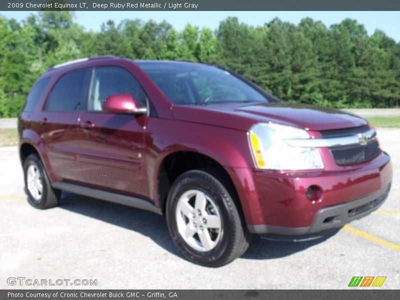 Deep Ruby Red Metallic / Light Gray 2009 Chevrolet Equinox LT