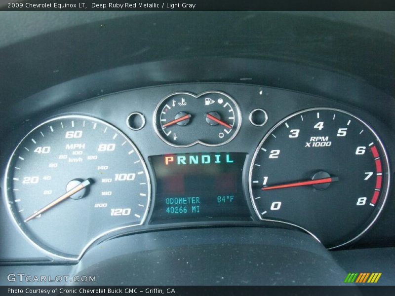 Deep Ruby Red Metallic / Light Gray 2009 Chevrolet Equinox LT