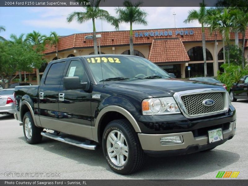 Black / Tan 2004 Ford F150 Lariat SuperCrew