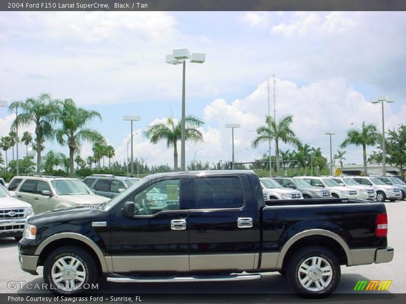 Black / Tan 2004 Ford F150 Lariat SuperCrew