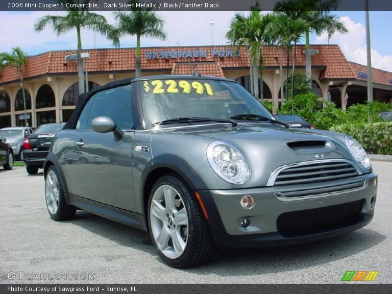 Dark Silver Metallic / Black/Panther Black 2006 Mini Cooper S Convertible