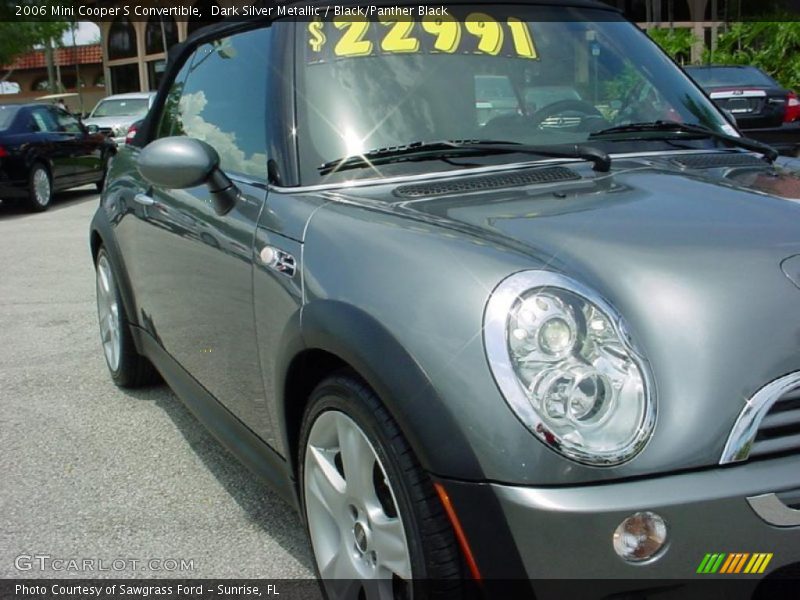 Dark Silver Metallic / Black/Panther Black 2006 Mini Cooper S Convertible