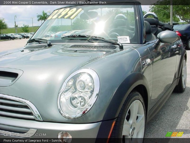 Dark Silver Metallic / Black/Panther Black 2006 Mini Cooper S Convertible