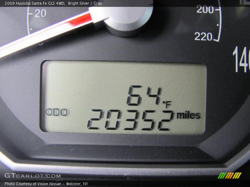 Bright Silver / Gray 2009 Hyundai Santa Fe GLS 4WD