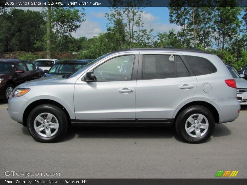 Bright Silver / Gray 2009 Hyundai Santa Fe GLS 4WD