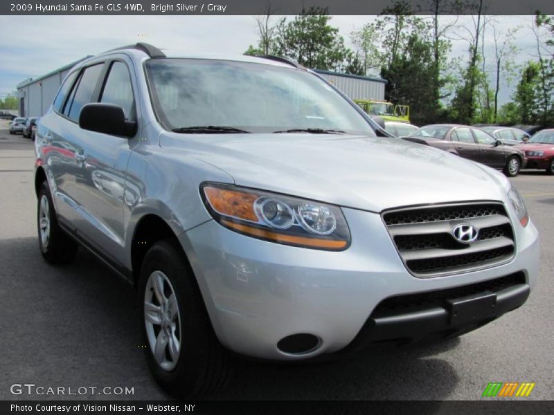 Bright Silver / Gray 2009 Hyundai Santa Fe GLS 4WD