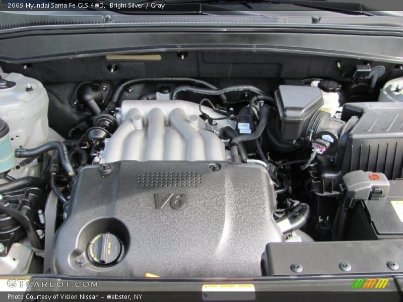 Bright Silver / Gray 2009 Hyundai Santa Fe GLS 4WD
