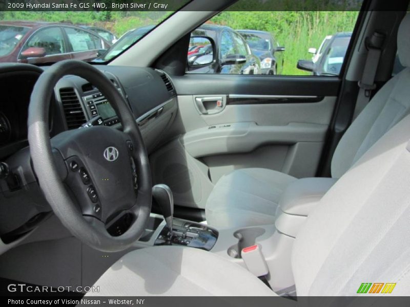 Bright Silver / Gray 2009 Hyundai Santa Fe GLS 4WD