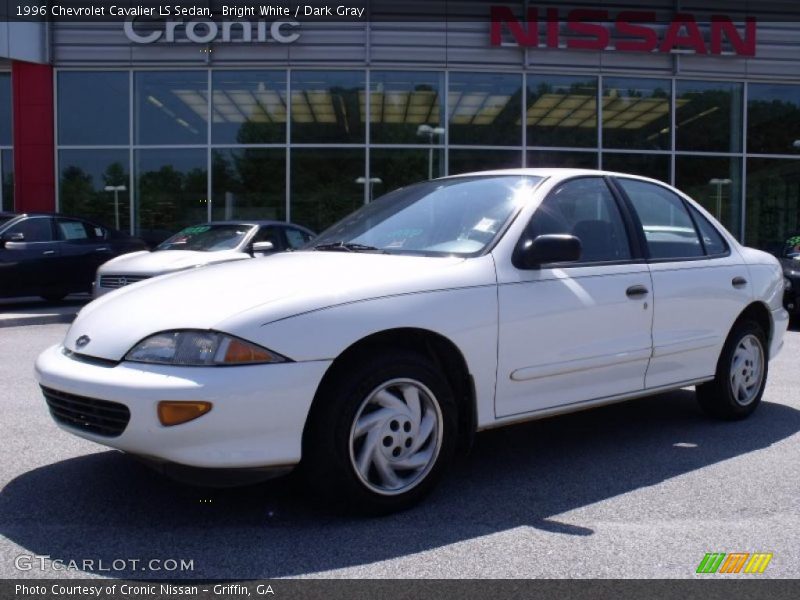Bright White / Dark Gray 1996 Chevrolet Cavalier LS Sedan
