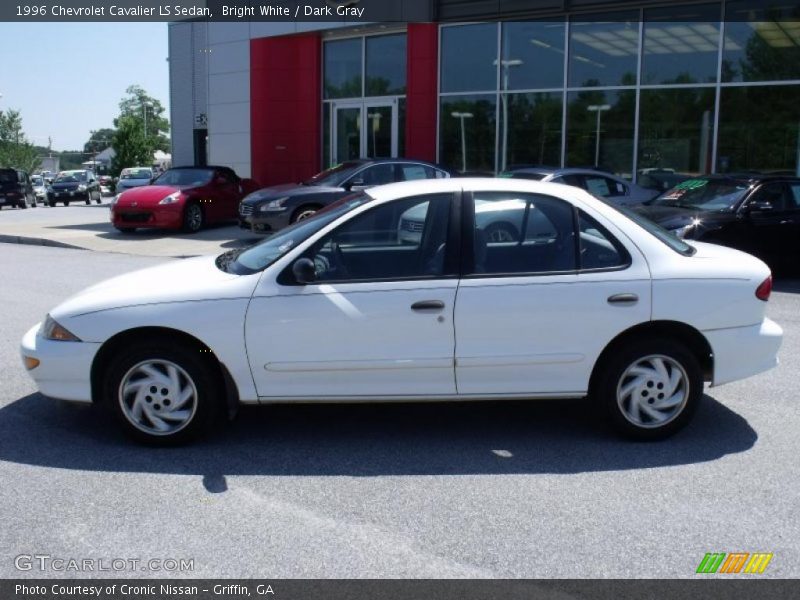Bright White / Dark Gray 1996 Chevrolet Cavalier LS Sedan