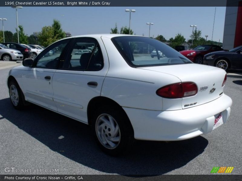 Bright White / Dark Gray 1996 Chevrolet Cavalier LS Sedan