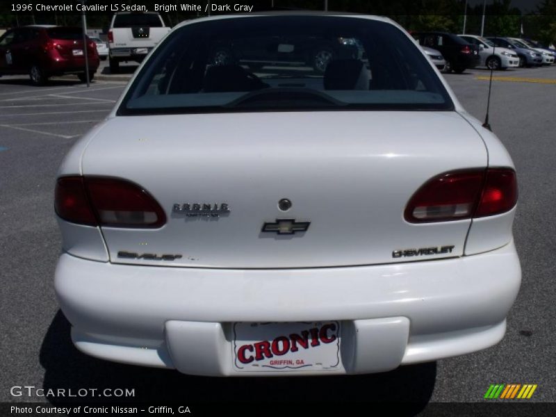 Bright White / Dark Gray 1996 Chevrolet Cavalier LS Sedan