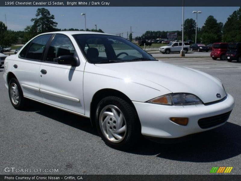 Bright White / Dark Gray 1996 Chevrolet Cavalier LS Sedan
