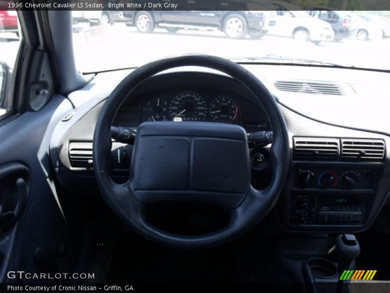 Bright White / Dark Gray 1996 Chevrolet Cavalier LS Sedan