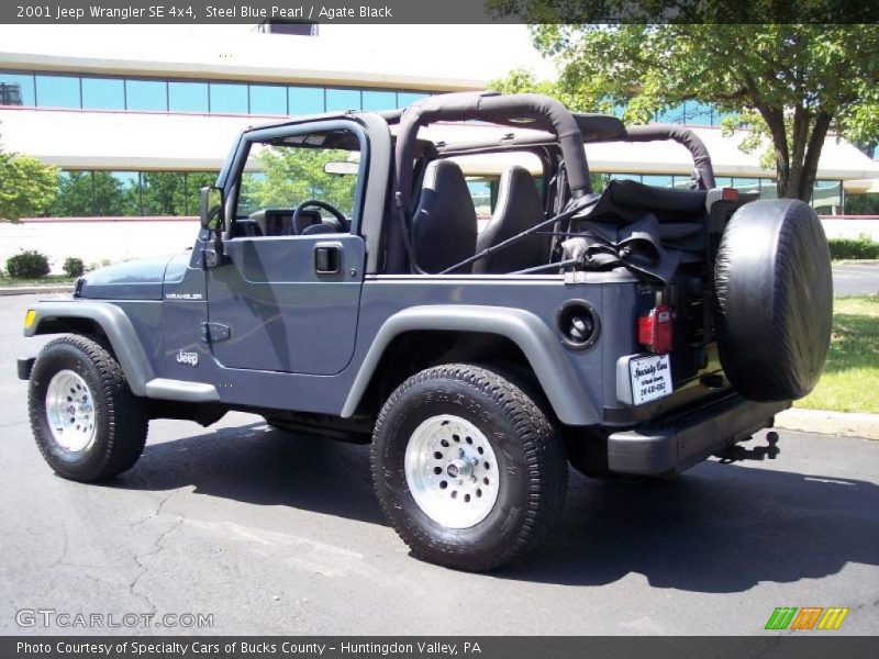 Steel Blue Pearl / Agate Black 2001 Jeep Wrangler SE 4x4