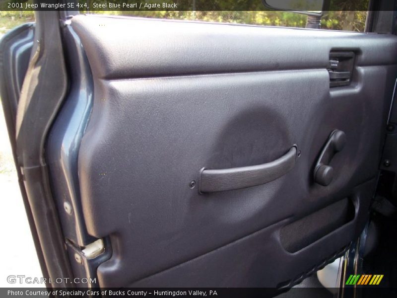 Steel Blue Pearl / Agate Black 2001 Jeep Wrangler SE 4x4