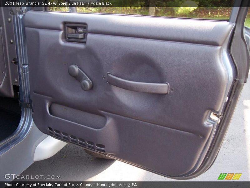 Steel Blue Pearl / Agate Black 2001 Jeep Wrangler SE 4x4