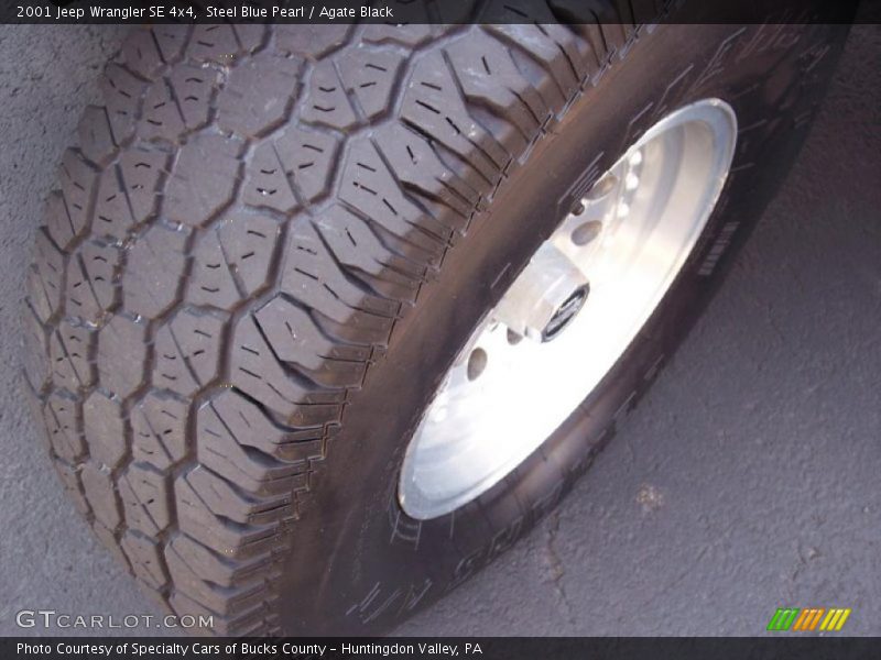 Steel Blue Pearl / Agate Black 2001 Jeep Wrangler SE 4x4