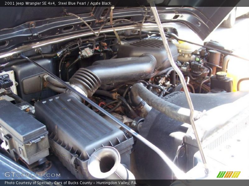 Steel Blue Pearl / Agate Black 2001 Jeep Wrangler SE 4x4