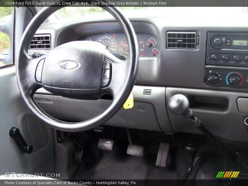Dark Shadow Grey Metallic / Medium Flint 2004 Ford F350 Super Duty XL Crew Cab 4x4