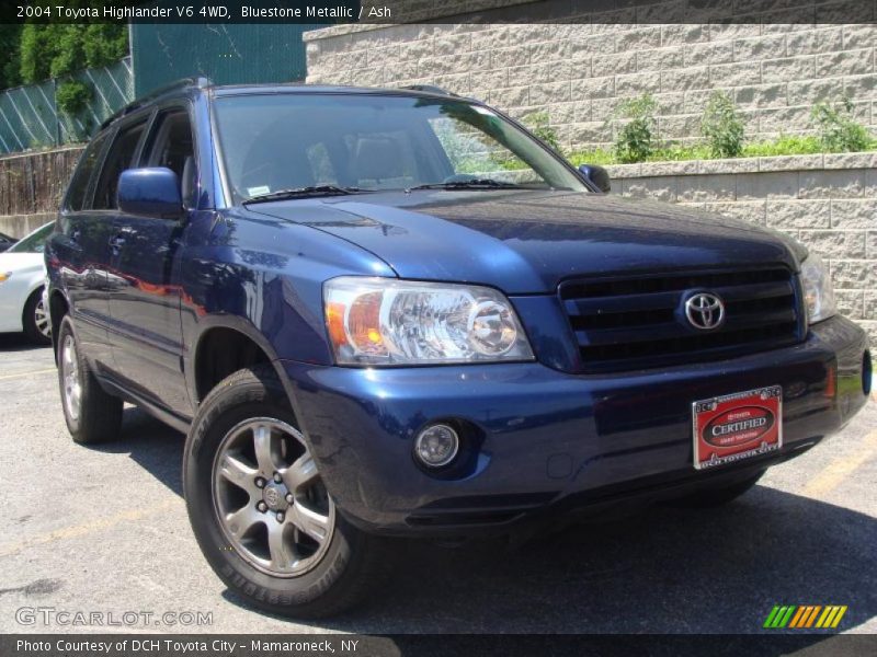Bluestone Metallic / Ash 2004 Toyota Highlander V6 4WD