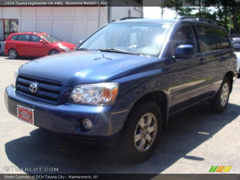 Bluestone Metallic / Ash 2004 Toyota Highlander V6 4WD