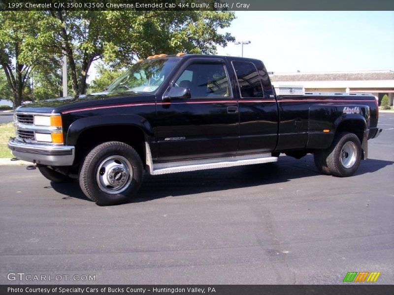 Black / Gray 1995 Chevrolet C/K 3500 K3500 Cheyenne Extended Cab 4x4 Dually