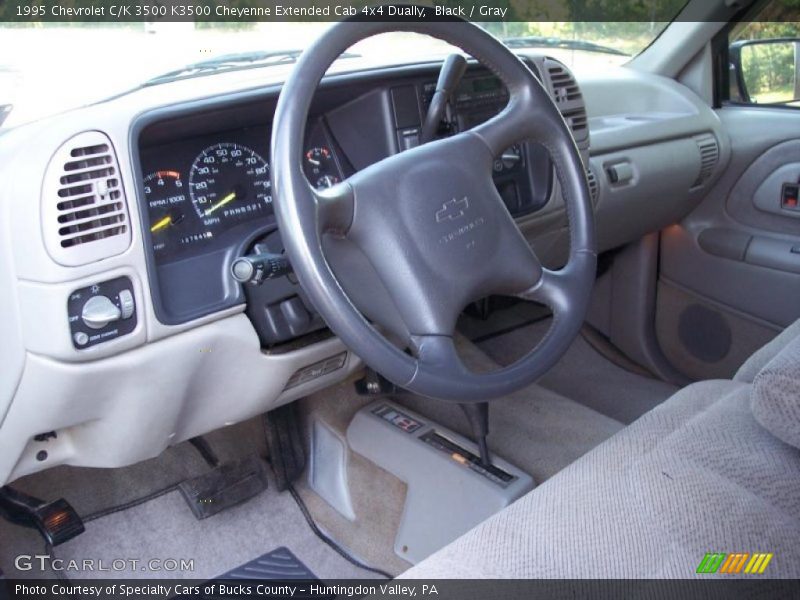 Black / Gray 1995 Chevrolet C/K 3500 K3500 Cheyenne Extended Cab 4x4 Dually