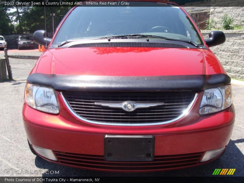 Inferno Red Pearl / Gray 2003 Chrysler Town & Country Limited AWD