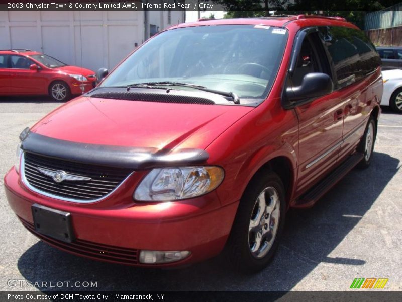 Inferno Red Pearl / Gray 2003 Chrysler Town & Country Limited AWD