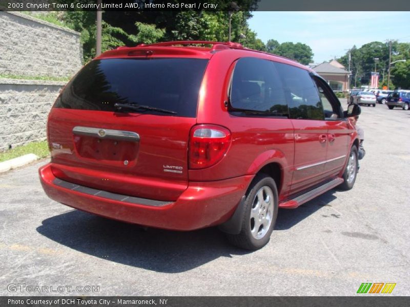 Inferno Red Pearl / Gray 2003 Chrysler Town & Country Limited AWD