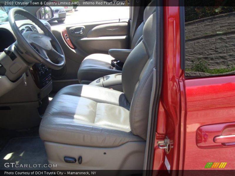 Inferno Red Pearl / Gray 2003 Chrysler Town & Country Limited AWD