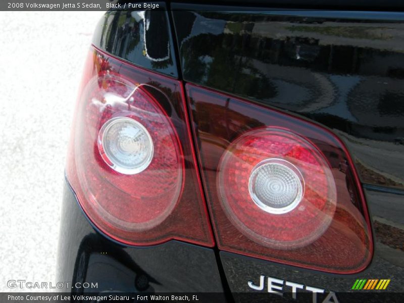 Black / Pure Beige 2008 Volkswagen Jetta S Sedan