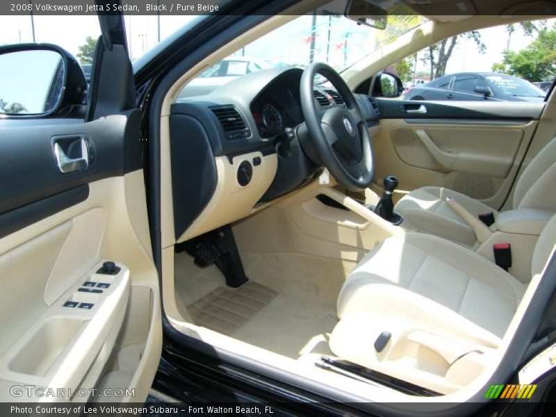 Black / Pure Beige 2008 Volkswagen Jetta S Sedan