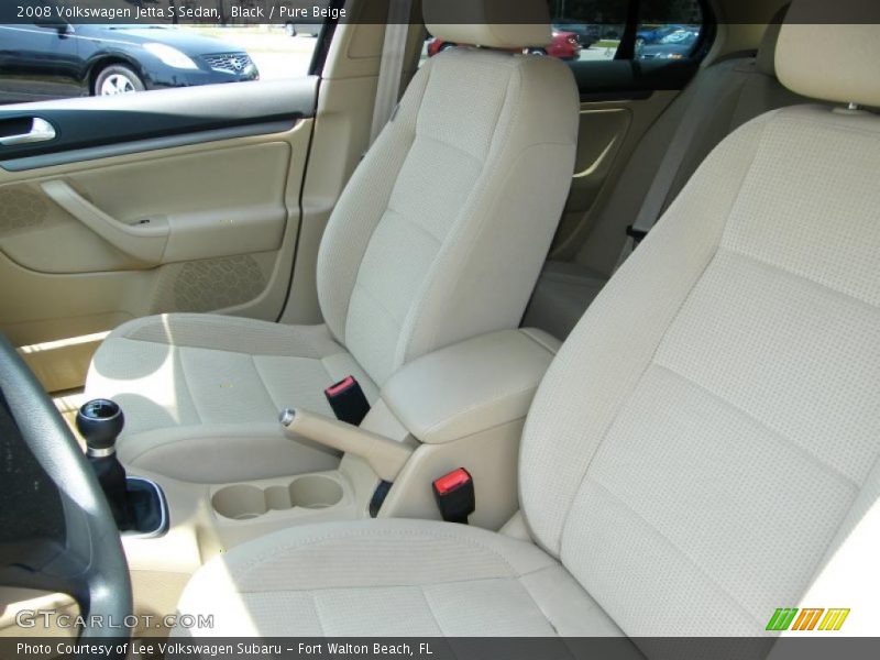 Black / Pure Beige 2008 Volkswagen Jetta S Sedan