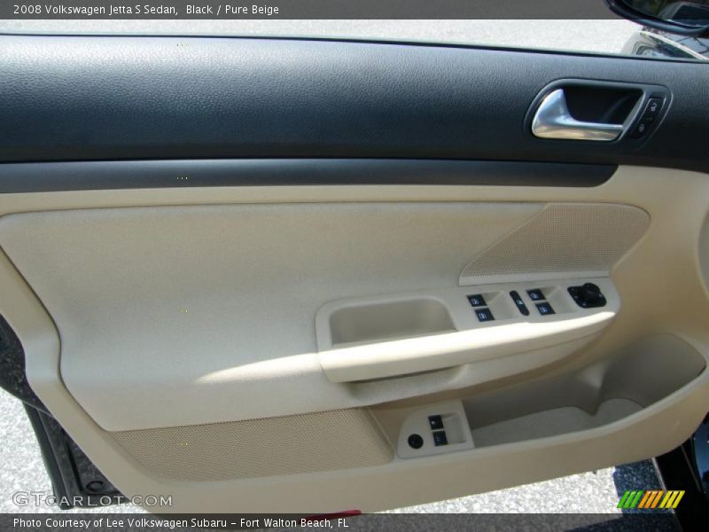 Black / Pure Beige 2008 Volkswagen Jetta S Sedan