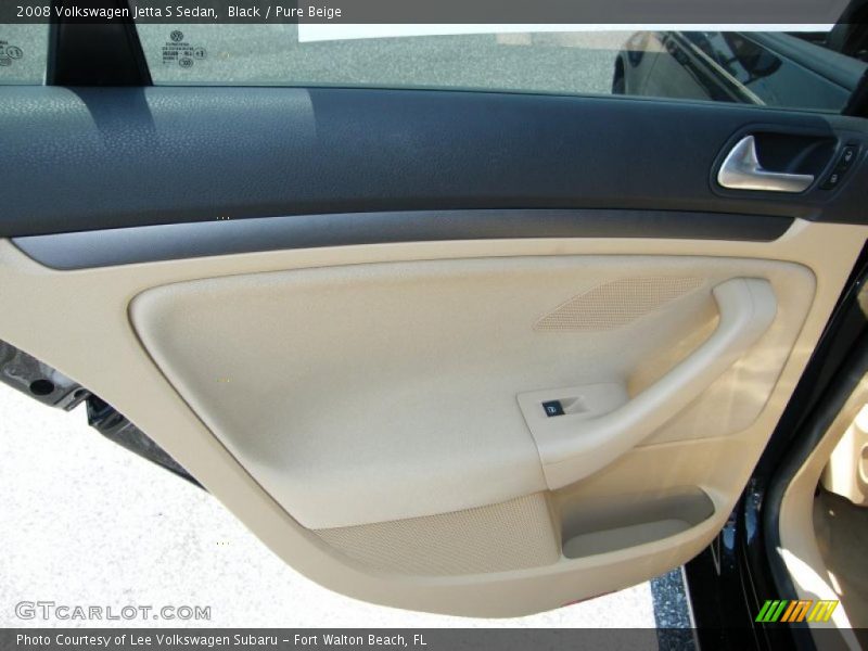 Black / Pure Beige 2008 Volkswagen Jetta S Sedan