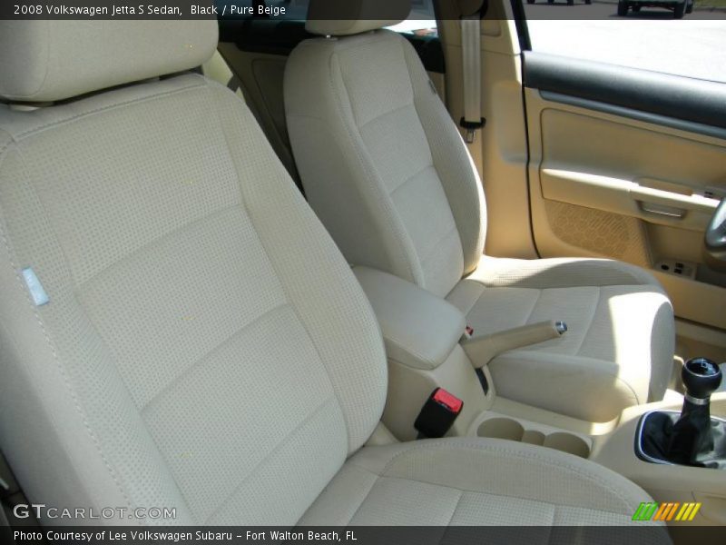 Black / Pure Beige 2008 Volkswagen Jetta S Sedan